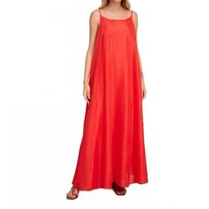 NEW PEARL AND CAVIAR callisto maxi dress in red